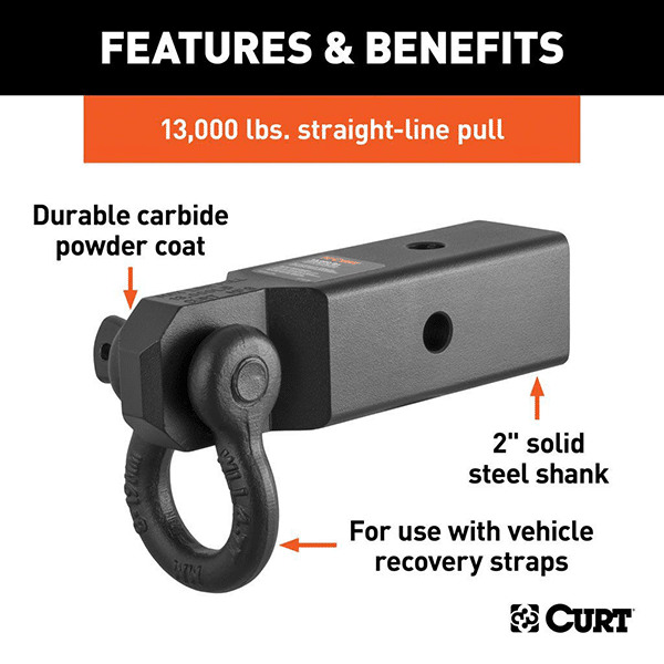 CURT D-Ring Shackle Mount (2-1/2 Shank)