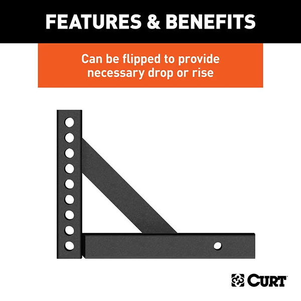 CURT Weight Distribution Shank (2" Shank, 6" Drop, 10-1/4" Rise) - Image 4