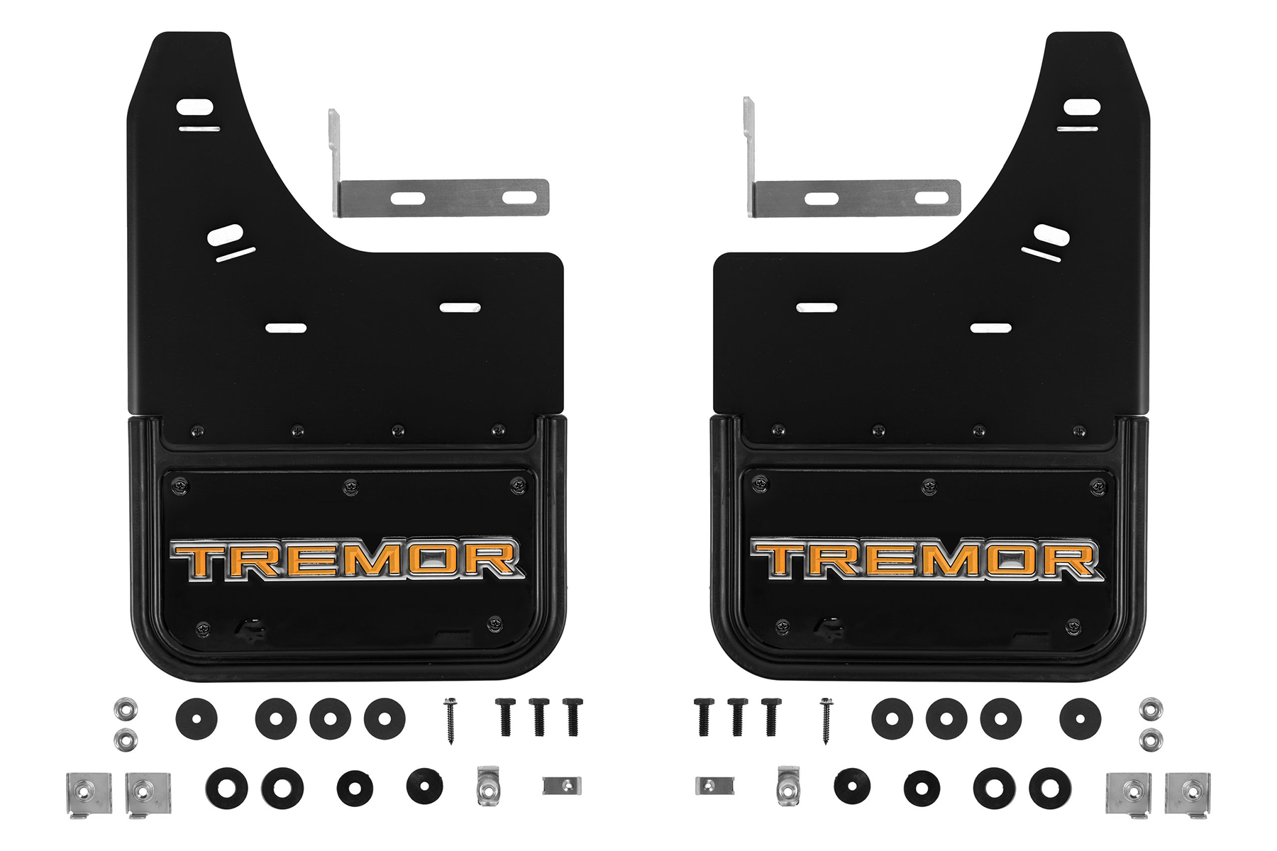 Truck Hardware Gatorback CA Tremor Logo Mud Flaps (Orange/Black/Wrap - Rear)