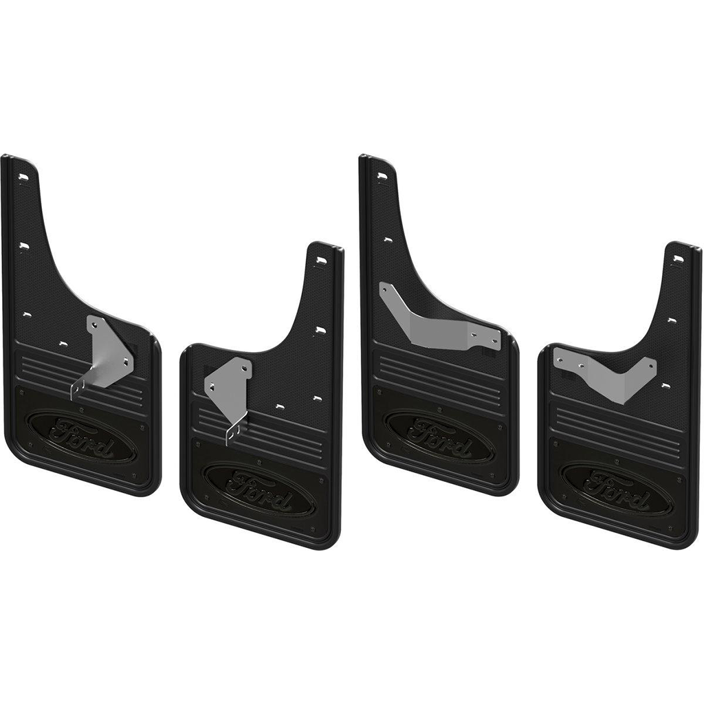 Truck Hardware Gatorback CR Ford Logo Mud Flaps - Black/AL