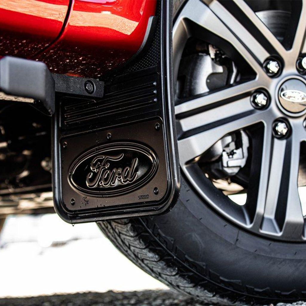 Truck Hardware Gatorback CR Ford Logo Mud Flaps - Black/AL - Image 4