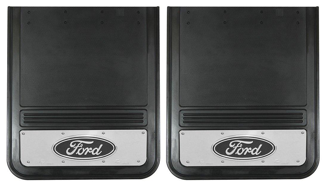 Truck Hardware Gatorback Ford Logo Mud Flaps (Dual Rear Wheel - 21" x 24")